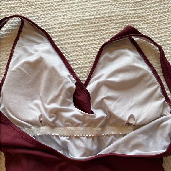 Cupshe Maroon One Piece Swimsuit - size medium - Picture 5 of 5